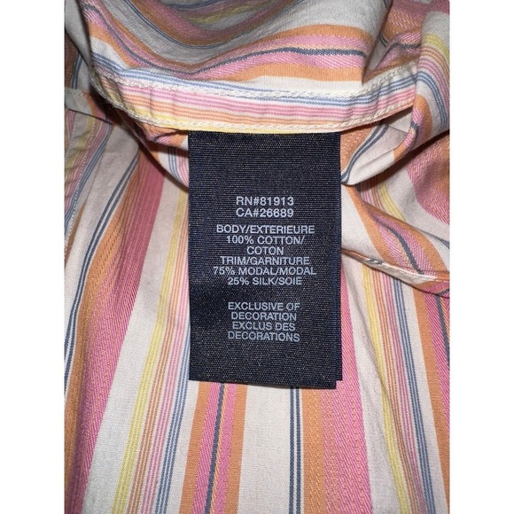 Robert Graham Striped Floral Flip Cuff Button Down Shirt Size 2XL - Picture 8 of 8